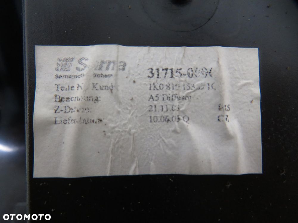 KRATKA NAWIEWU ŚRODEK VW GOLF V 1K0819153B 1K0815735B 1K0919234B - 6