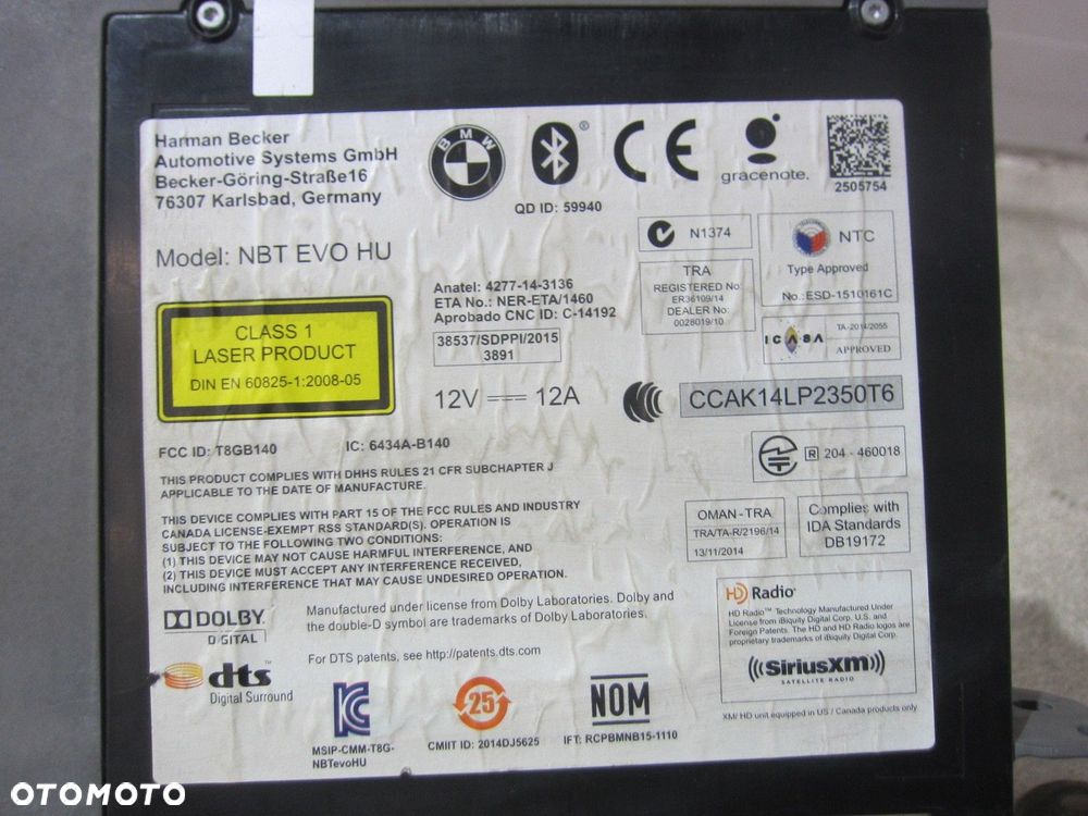 BMW X3 G01 G02 RADIO NAWIGACJA CZYTNIK NBT EVO 8718156 65129877385 9877385 - 7