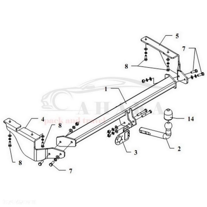 Hak Holowniczy Odkręcany Do Citroen C5 I Break Kombi 2001-2004 - 5