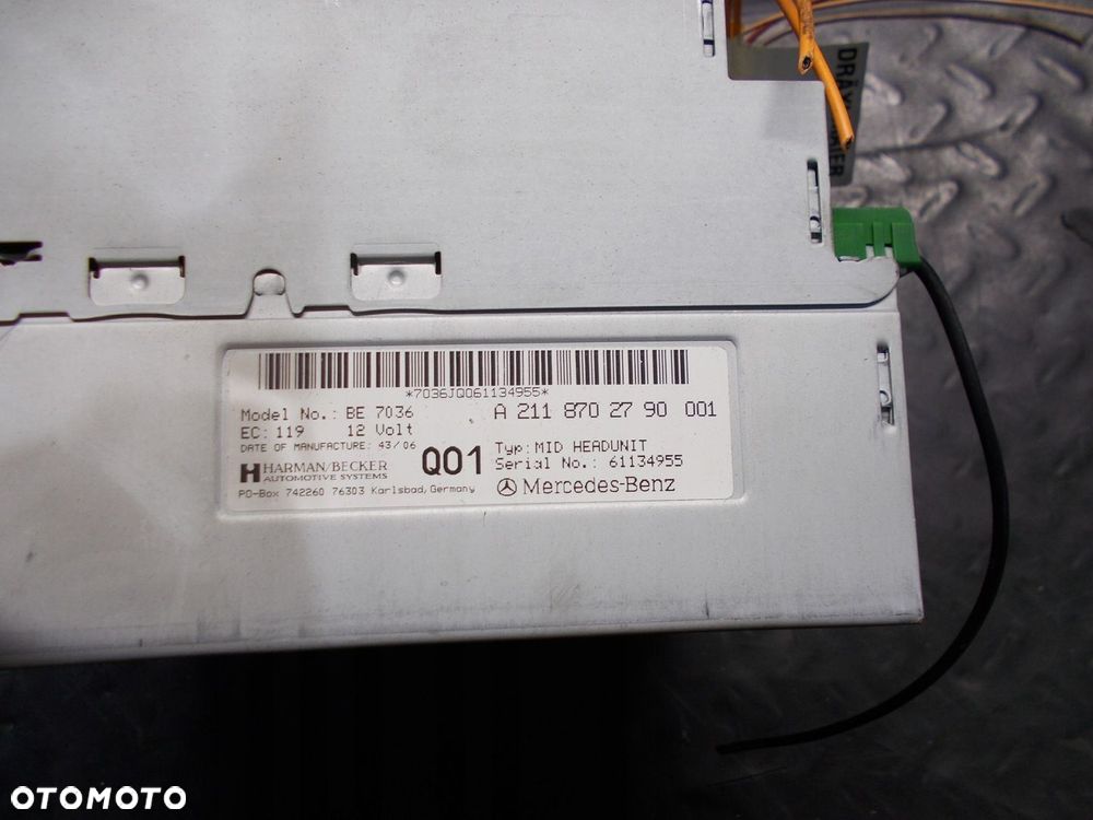 RADIO CD MERCEDES W211 - 2
