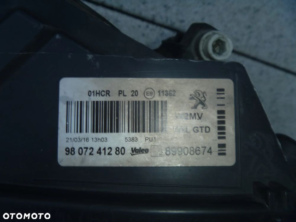 PEUGEOT 508 LIFT 14-19 LAMPA LEWA ORYGINAŁ IGŁA EUROPA 89908674 - 5