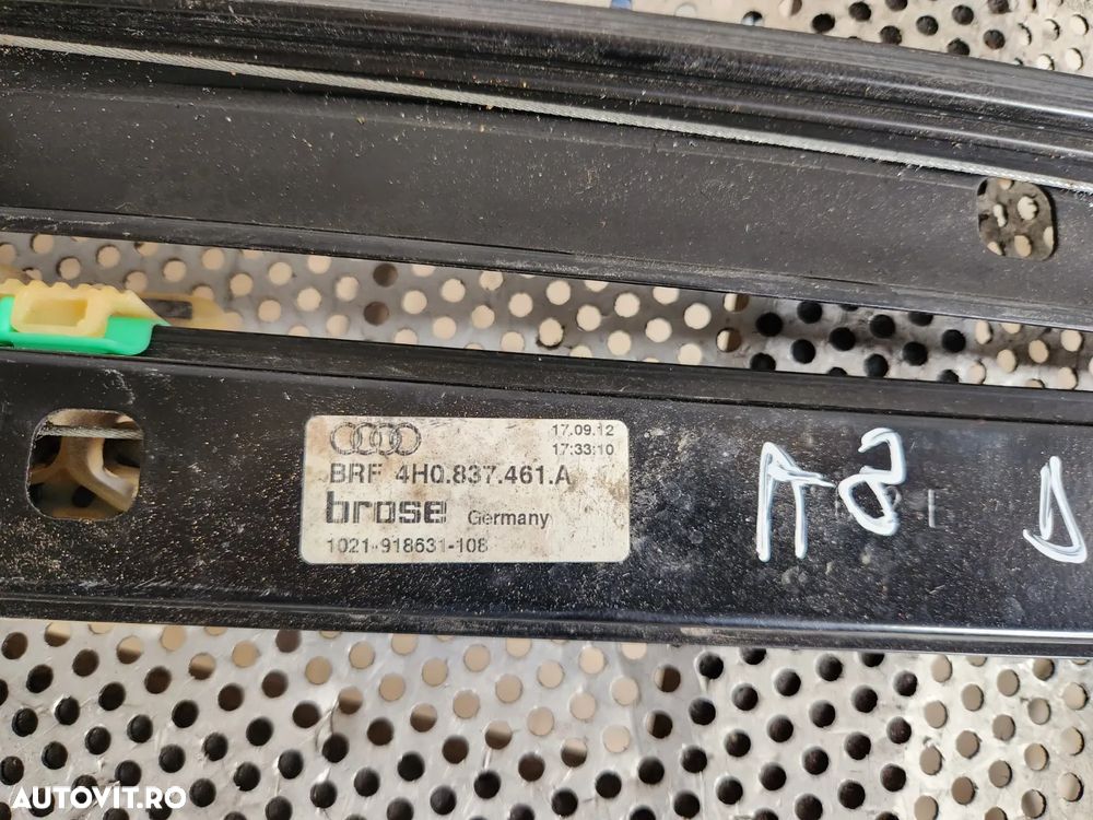 Macara Geam Electrica Completa Cu Motoras Fata Spate Audi A8 D4 4H An 2010-2011-2012-2013-2014-2015 - 9