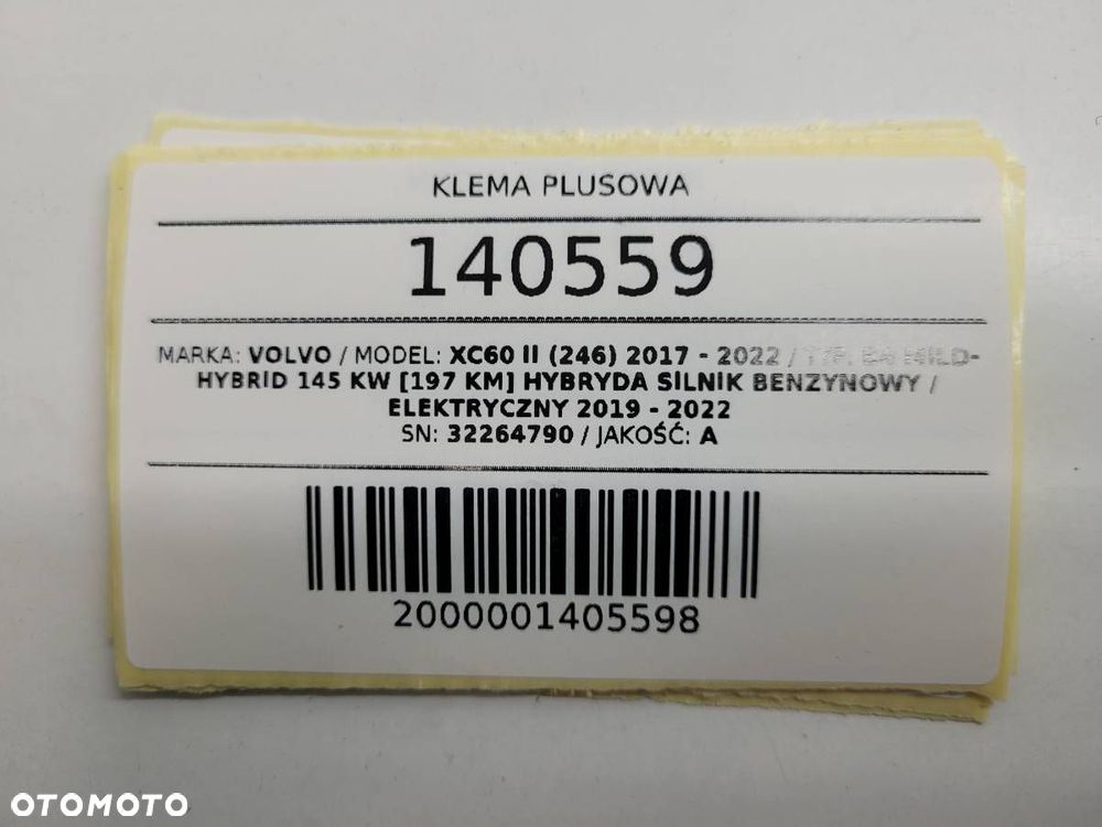 KLEMA PLUSOWA 32264790 VOLVO XC60 II 2021 EUROPA - 9