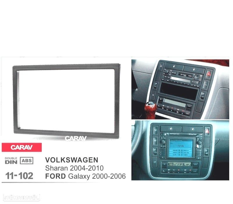 MOLDURA ADAPTADOR PRETO PARA RADIO 2-DIN PARA FORD GALAXYVW SHARAN - 4