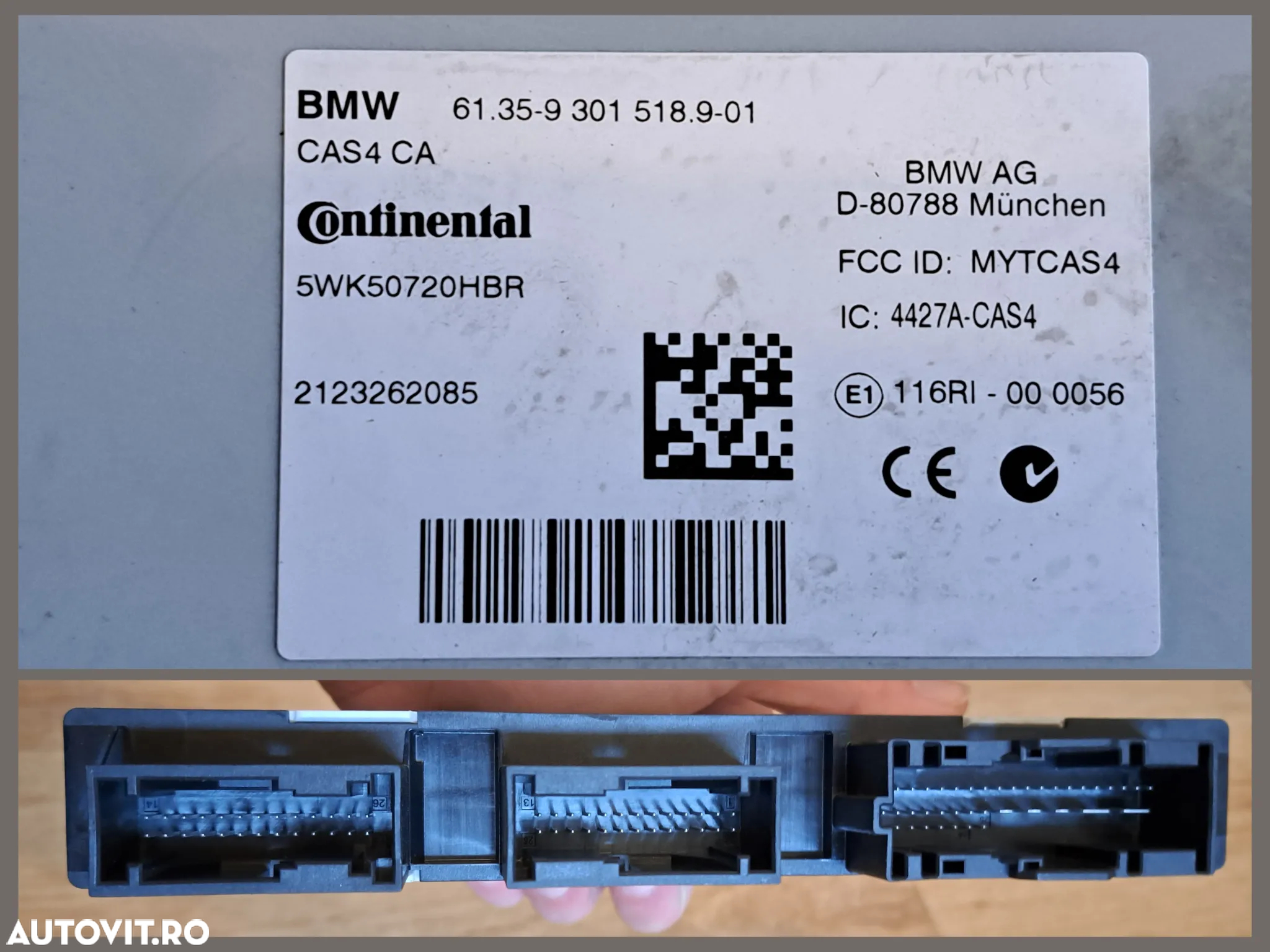 Kit set pornire BMW X5 X6 E70+LCI E71 calculator motor unitate CAS 4 cheie originala - 7