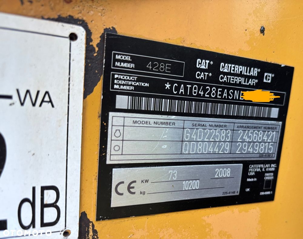 Caterpillar CAT 428E 2008r 4x4 koparko ładowarka teleskop widły rekin - 20