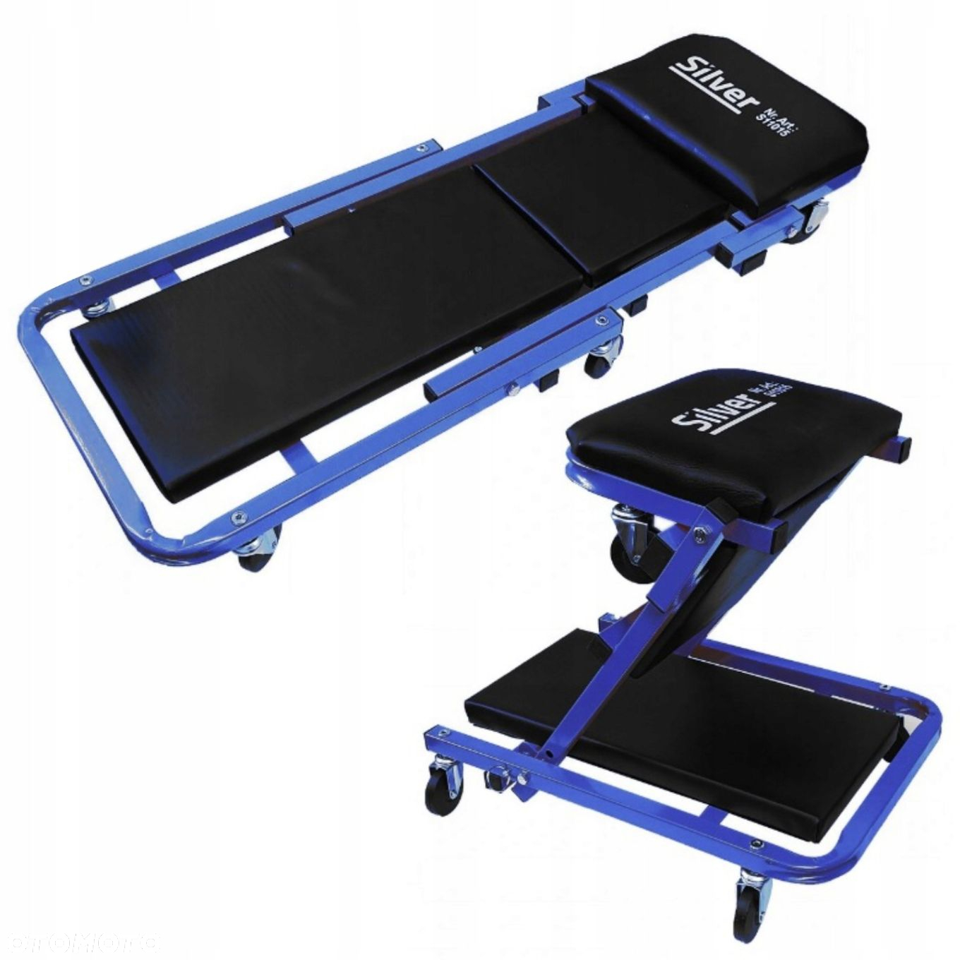 LEŻANKA WARSZTATOWA SIEDZISKO WARSZTATOWE 2 W 1 STOŁEK TABORET 36" S11014 - 4