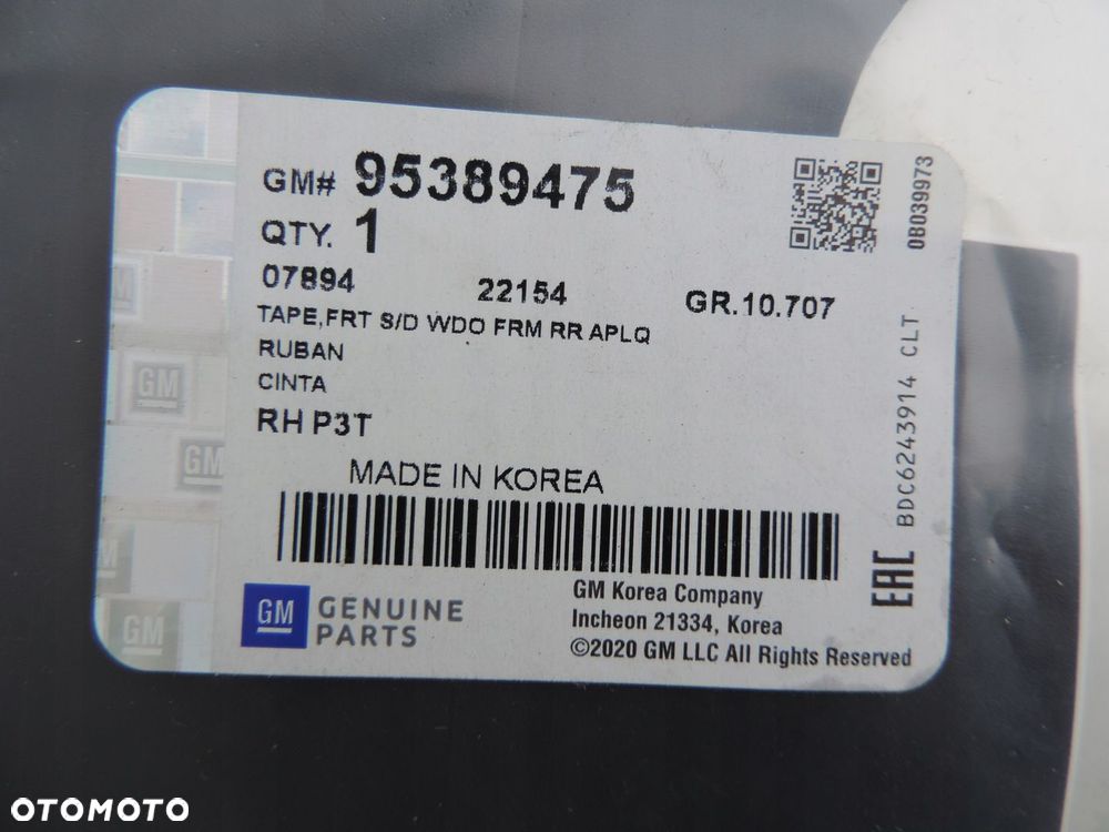 NAKŁADKA NAKLEJKA DRZWI PRZÓD OPEL MOKKA NOWA - 3