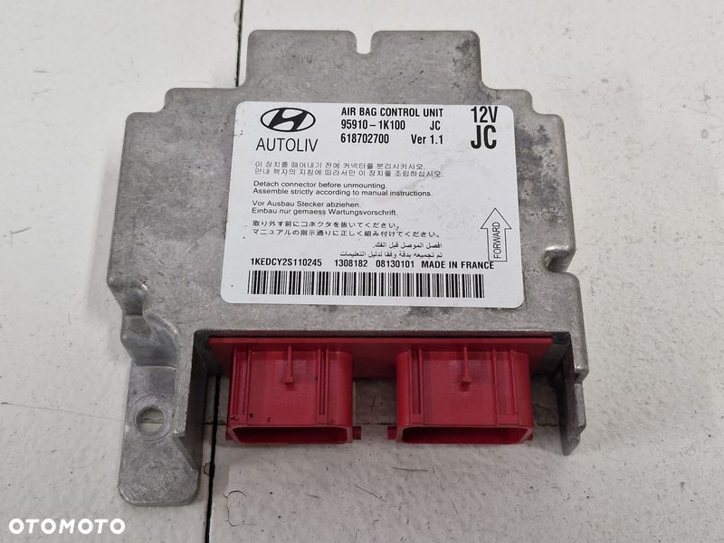 HYUNDAI IX20 MODUŁ SENSOR PODUSZEK POWIETRZNYCH AIRBAG 95910-1K100 - 1