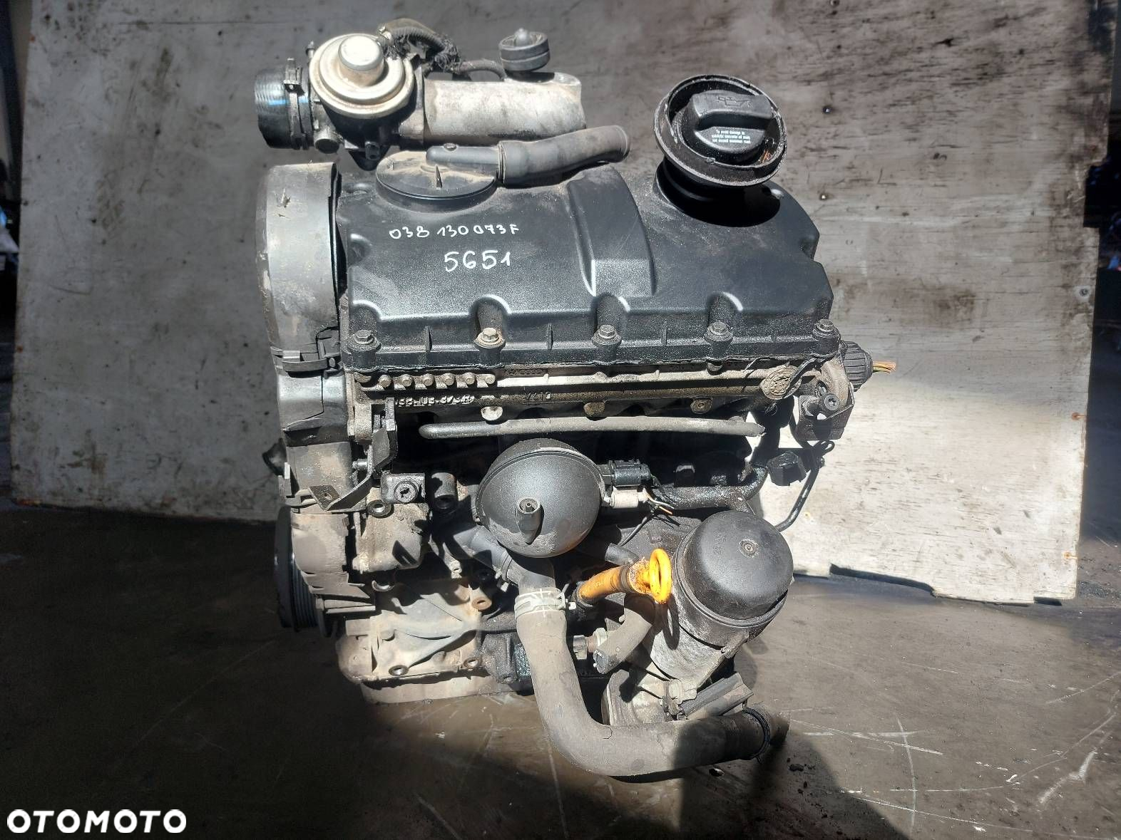 SILNIK DIESEL + UKŁAD WTRYSKOWY TURBINA GOLF IV 1.9 TDI AJM 038253019A - 4