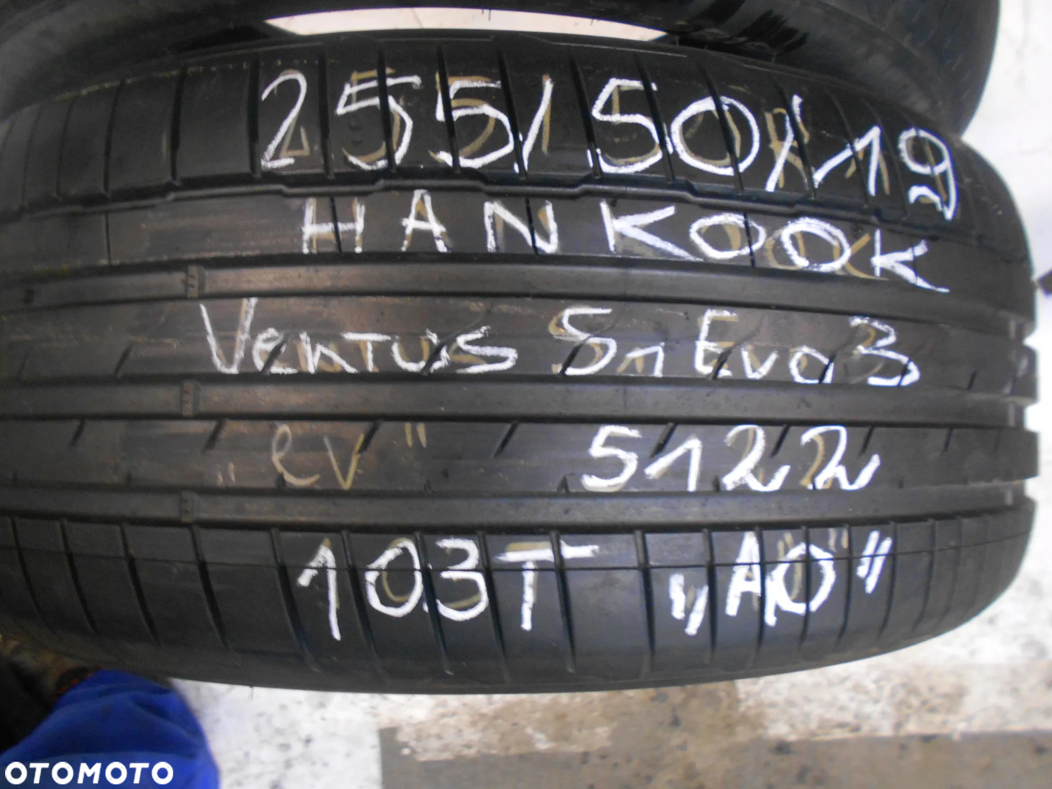 OPONY  255/50R19 HANKOOK VENTUS S1 EVO3 EV AO DOT 1023 /  5122 7.4MM - 3