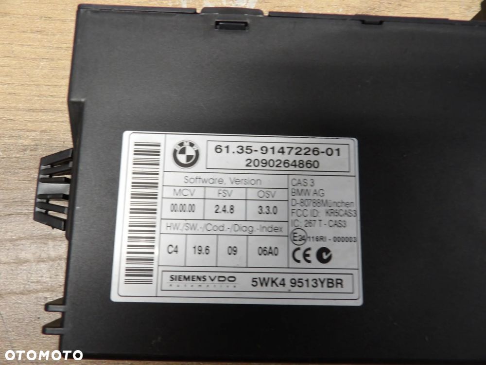 BMW - E87,E81,E90,E91,E60,E61 - MODUŁ , STEROWNIK CAS3 - 9147226 - 2