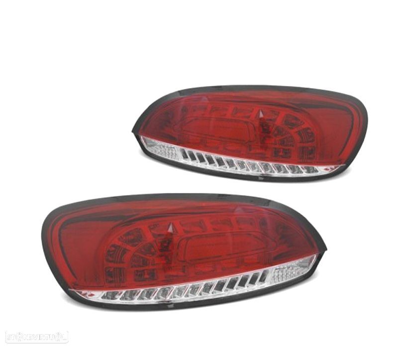 FAROLINS TRASEIROS PARA VOLKSWAGEN VW SCIROCCO 08-14 LED VERMENHO BRANCO - 1