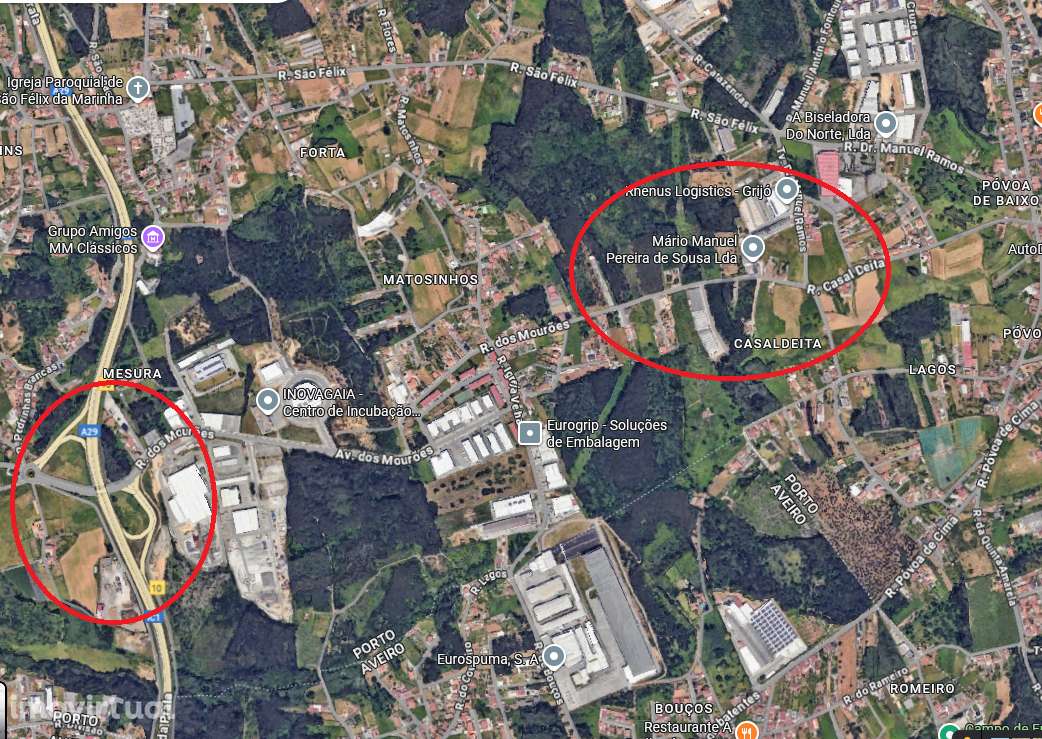 2 Terrenos 7.780m2 para 2 moradias térreas, S. Félix da Marinha. - Grande imagem: 2/2