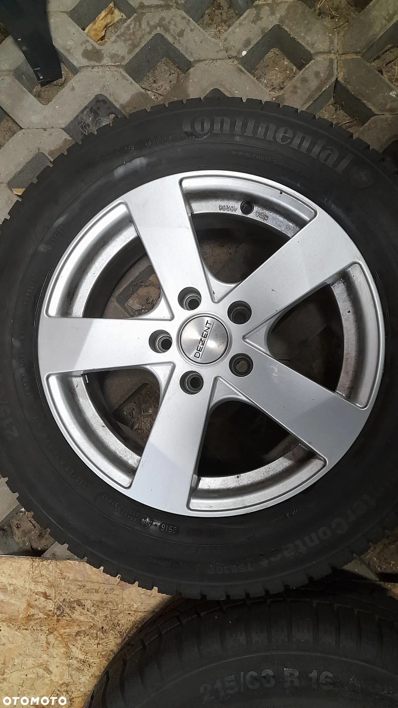 felgi dezent 6.5 16 et46 5x112 continental 215 60 16 2016r jak nowe - 5