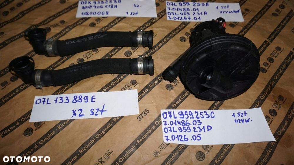 RURA WĄŻ PRZEWÓD AUDI S8 D3 07L133889E - 3