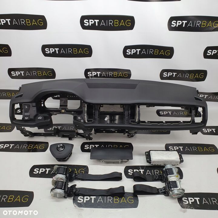 SKODA KODIAQ DESKA ROZDZIELCZA KONSOLA KOKPIT PULPIT PODUSZKI AIRBAG AIR BAG PASY KIT SET - 1