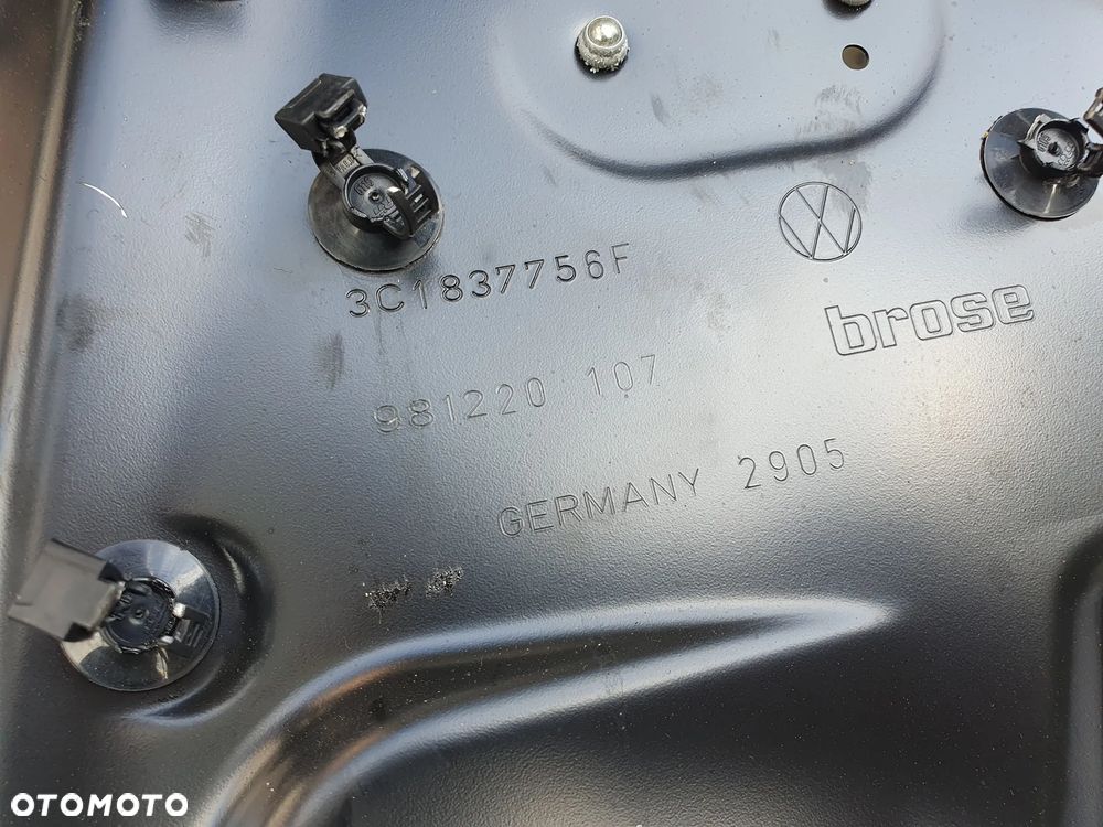 VW PASSAT B6 PODNOŚNIK MECHANIZM SZYBY PRAWY PRZÓD 3C1837756F ORYGINAŁ - 3
