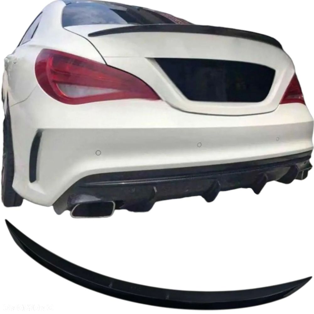 Mercedes Benz CLA W117 C117 2013-2019 Lotka Spoiler Czarny Połysk Dokładka - 1