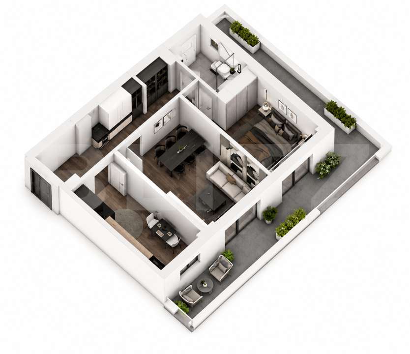 Apartament 2 camere, 82.62 mp, ansamblu 0% Comision Achizitie, Calea S — fotografia 3