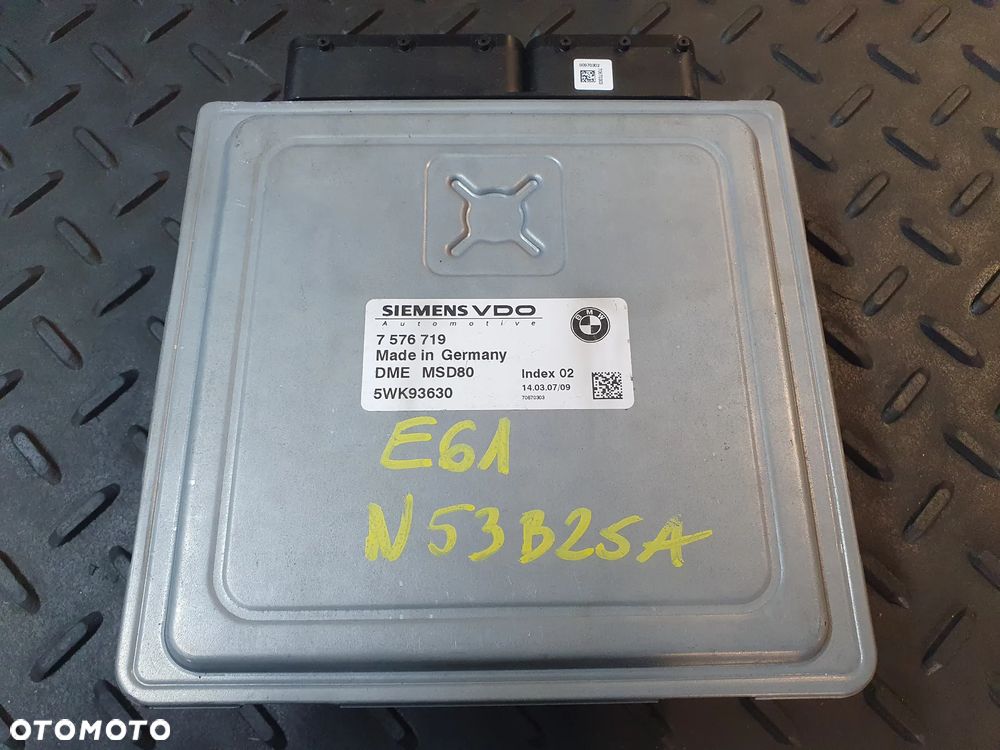 KOMPUTER STEROWNIK SILNIKA BMW 5WK93630 7576719 BMW 60 E61 BMW 5 - 2