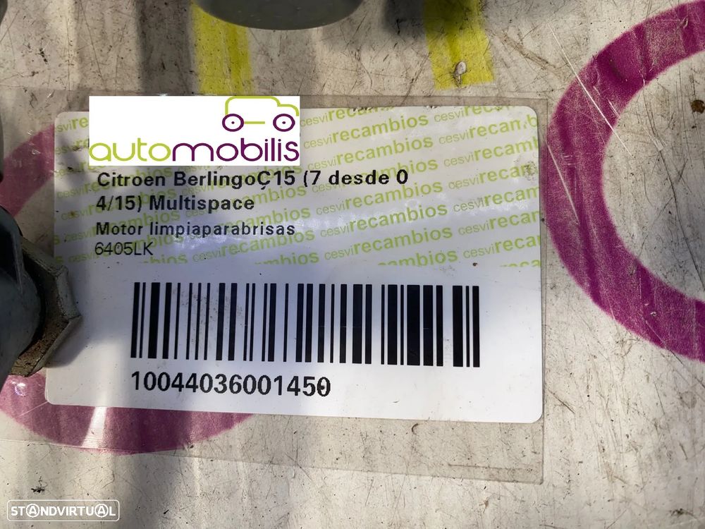 Limpa Vidros CITROËN BERLINGO Van 1.6 HDi Ref. 0390241621 - NO. 340044 - 4