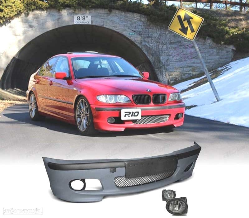 KIT CONJUNTO PÁRA-CHOQUES PACK M + FARÓIS DE NEVOEIRO BMW E46 - 1