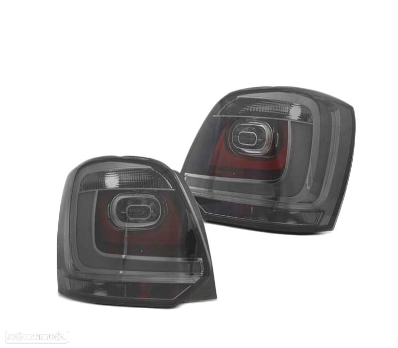FAROLINS TRASEIROS LED VOLKSWAGEN VW POLO 6R HATCHBACK 09-13 SMOKED FUMADOS ESCURECIDOS - 2