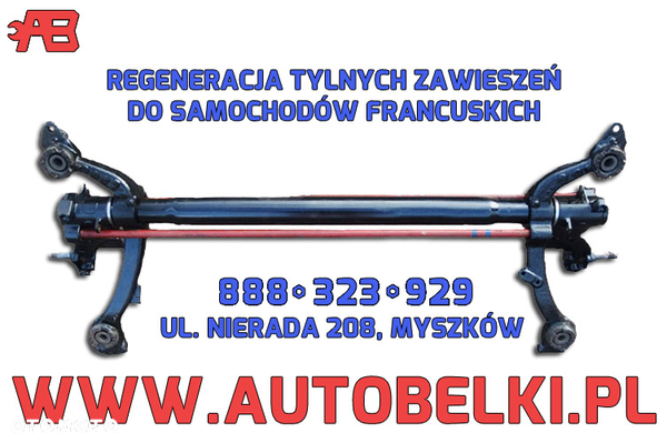 Tylna belka PEUGEOT 206 HB bez ABS Regeneracja MYSZKÓW ŚLĄSK 2 lata gwarancji