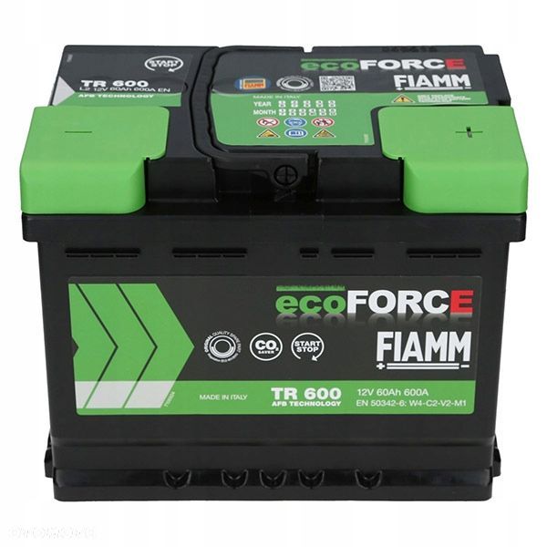 Akumulator Fiamm EcoForce AFB TR600 12V 60Ah 600A - 15kg - 2