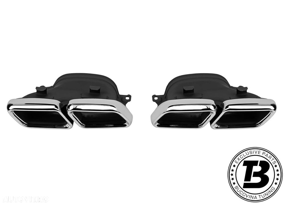 Difuzor Bara Spate cu Ornamente compatibil cu Mercedes GLS X166 GLS63 Design - 6