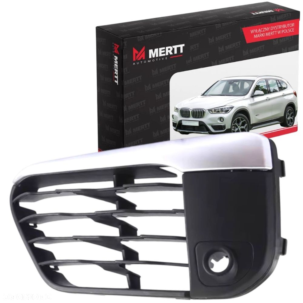 ATRAPA KRATKA ZAŚLEPKA ZDERZAKA LEWA PRAWA SREBRNA PDC BMW F48 2014- KPL - 4