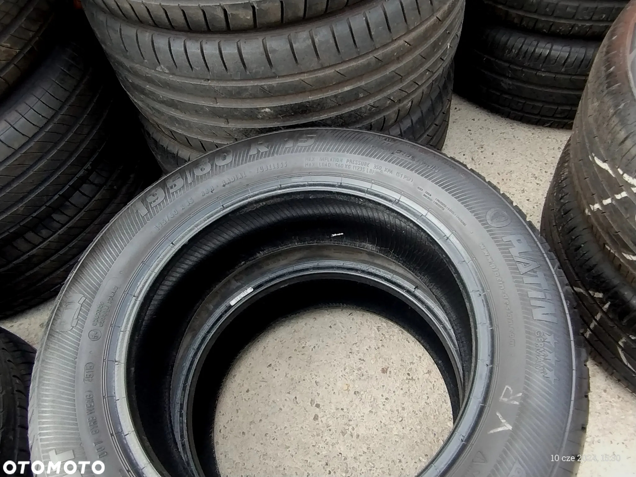195/60R15 Opony Letnie Lato 4x APOLLO ALNAC 4G 2x PLATIN RP310 Diamant Legnica ALU-RAD 5,5mm jak 185/65 - 16