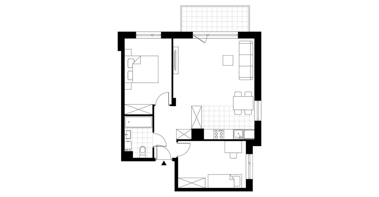3-pokojowe mieszkanie 60m2 + balkon Bezpośrednio - Pełny obrazek: 3/16