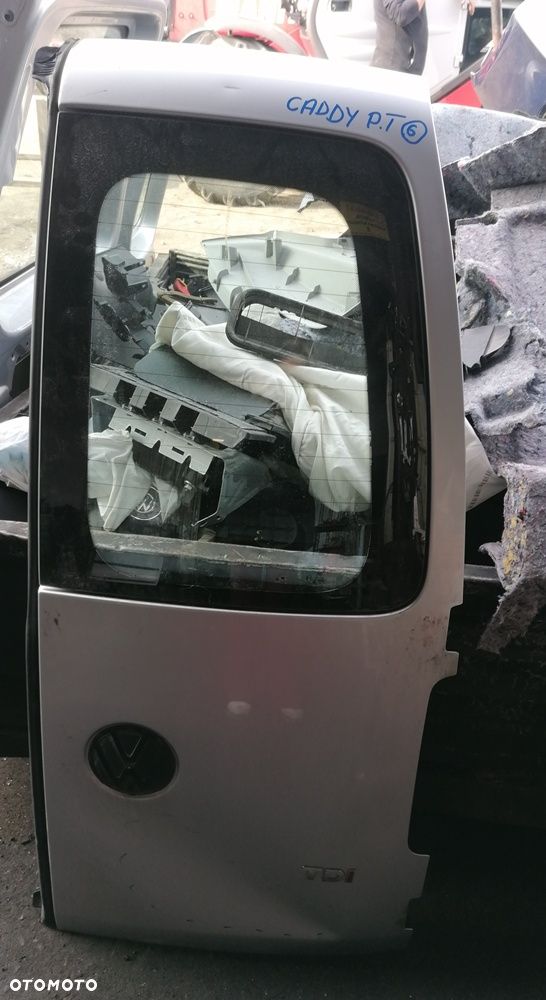 VW CADDY III 2K 03- DRZWI SKRZYDŁOWE PRAWY TYŁ TYLNE GOŁE - 1