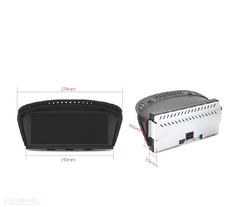 AUTO RÁDIO GPS ANDROID 12 PARA BMW SERIE 3 E90 E91 E92 E93 SERIE 5 E60 E61 E63 E64 05-08 CCC - 3