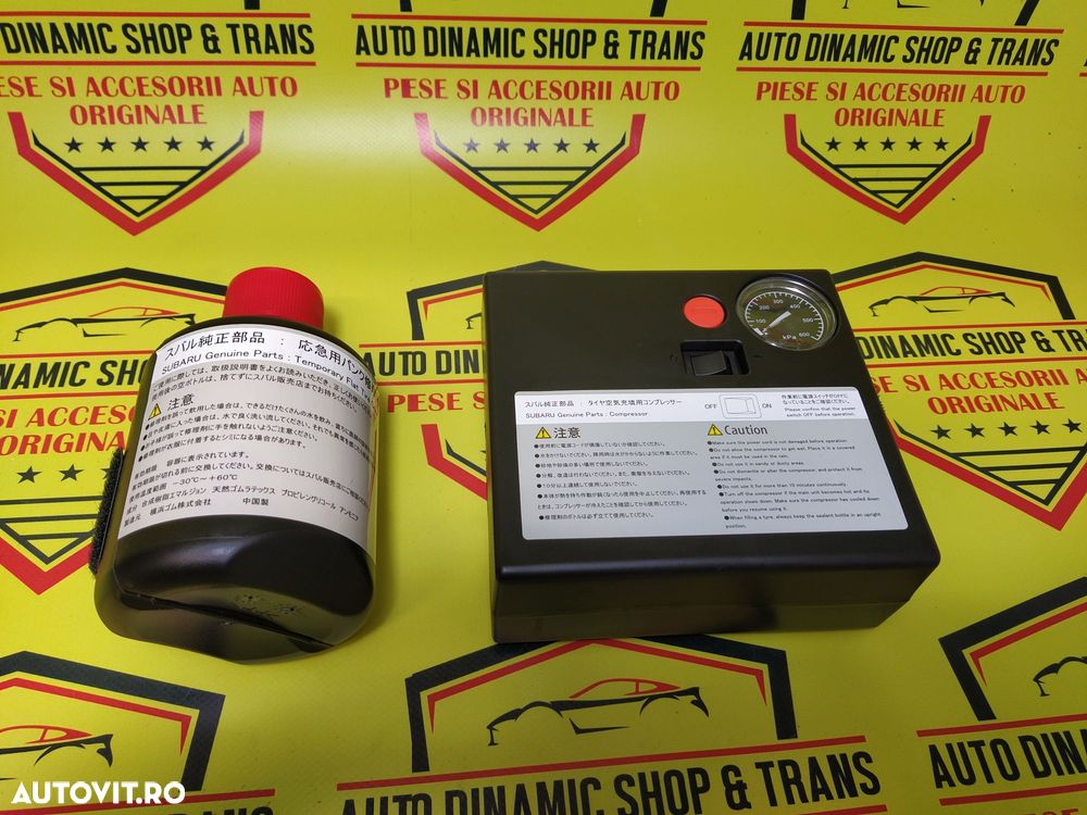 Compresor auto + Husa umflat roti kit pana original Subaru 12V 120w - 4