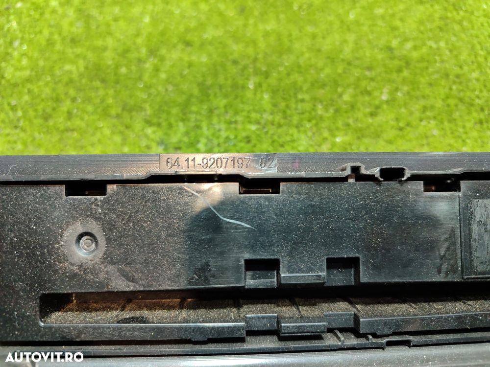 PANOU COMANDA CLIMA / RADIO BMW SERIA 1 F20 118D SE 2.0 DIESEL 2012 COD OEM E1062665 / 17313810 / 9207197 / 9207197-02 / HATCHBACK 2011-2019 - 8