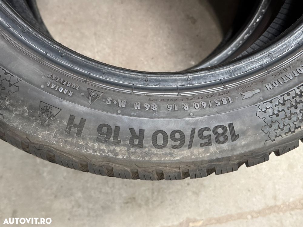 Vând 2 anvelope 185/60/16 continental de iarnă ca noi - 4