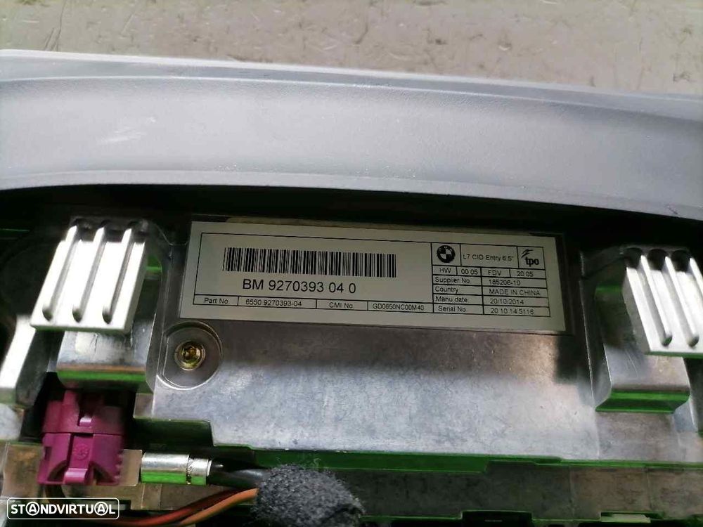 ECRÃ MULTIFUNÇÕES BMW 3 GRAN TURISMO 2015 -9270393 04 - 3