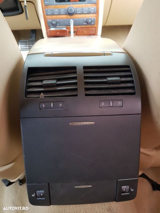 Cotiera Piele Crem cu Butoane Incalzire Bancheta VW Phaeton 2002 - 2010 - 4