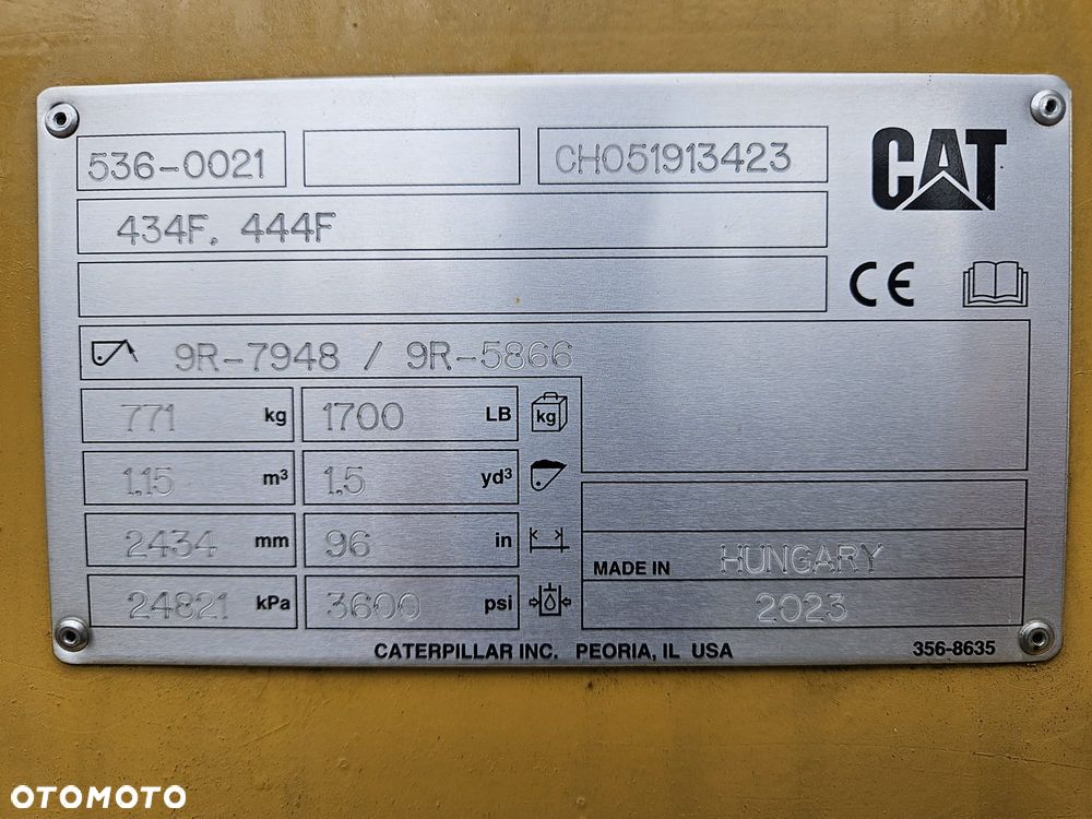 Caterpillar ŁYŻKA Fabrycznie NOWA CAT 444 434 - 10