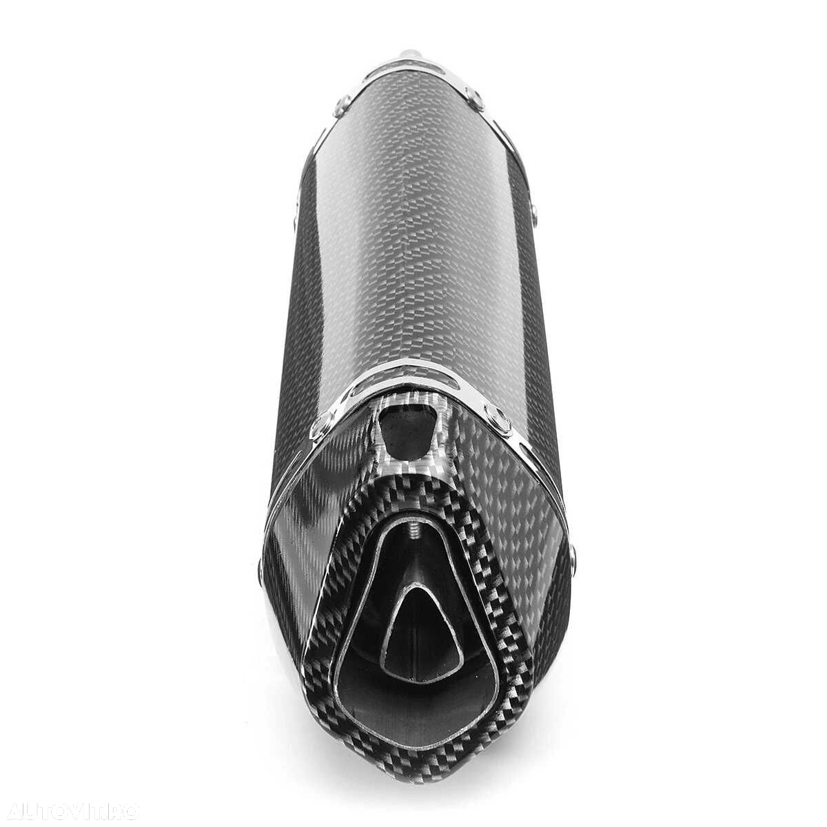 Toba Ornament Esapament Motocicleta / ATV Universala, 38-51mm, Carbon - 5