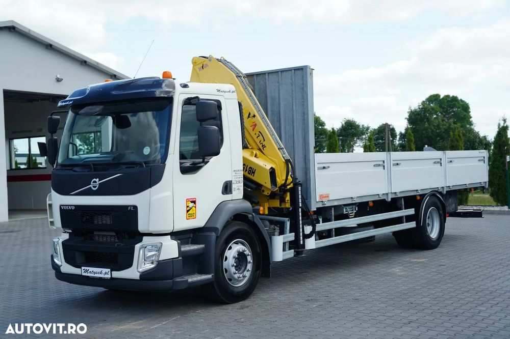 Volvo FL 280 / 4x2 / LIVRARE - 7,2 M / MACARA HDS HYVA HB 150- 10 M / CAPACITATE MAXIMĂ DE RIDICARE 5.200 KG / ROTATOARE / TELECOMANDĂ / CAMERĂ / EURO 6 - 8