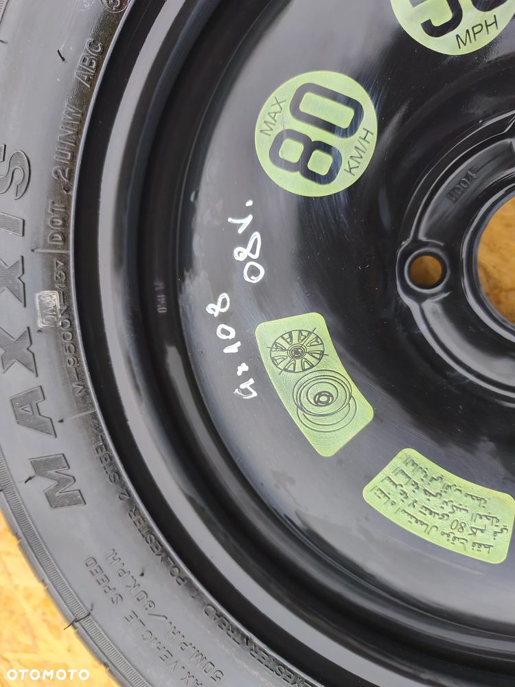 KOŁO DOJAZDOWE ZAPASOWE PEUGEOT 207 208 CITREON C3 15 CALI 4X108 - 4