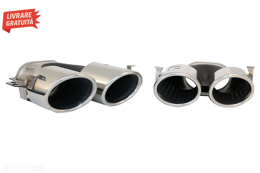 Difuzor Bara Spate cu Ornamente Evacuare Crom Mercedes GLE W167 SUV (2019-Up) GLE5- livrare gratuita - 10