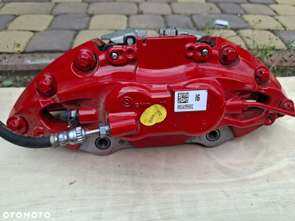 BMW 4 440ix g22 Tarcze 374mm OEM BMW plus klocki OEM plus zaciski M Czerwone komplet - 17