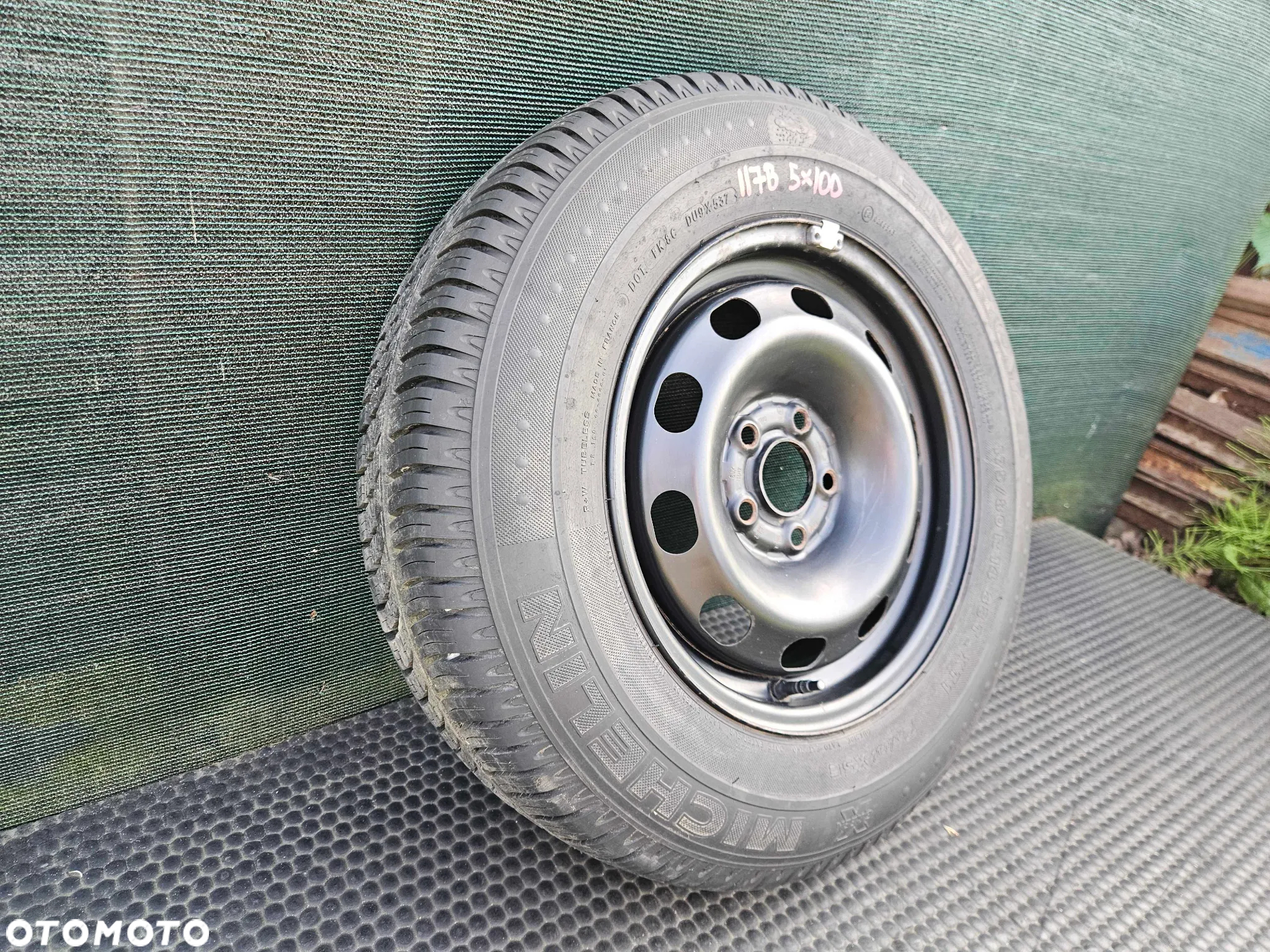 Kolo 1J0601027J Felga Blaszak Zapasowe R14 5x100 6J ET38 Stalowe Opona Letnia 175/80 VW Golf IV 4 Audi Skoda Seat - 3