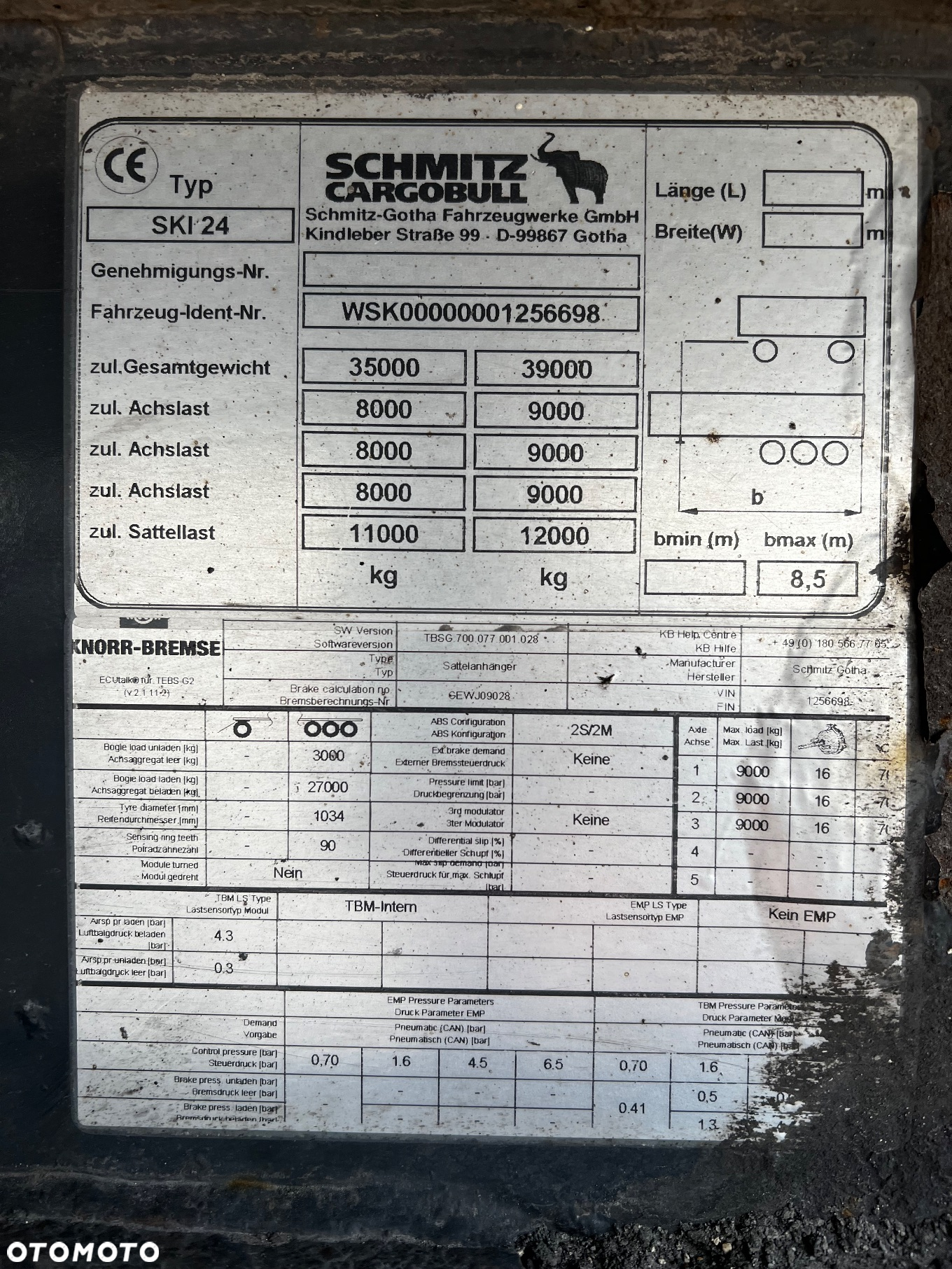 Schmitz Cargobull 30m3 / PODNOSZONA OŚ / OSIE SAF / 2011 ROK !! - 24