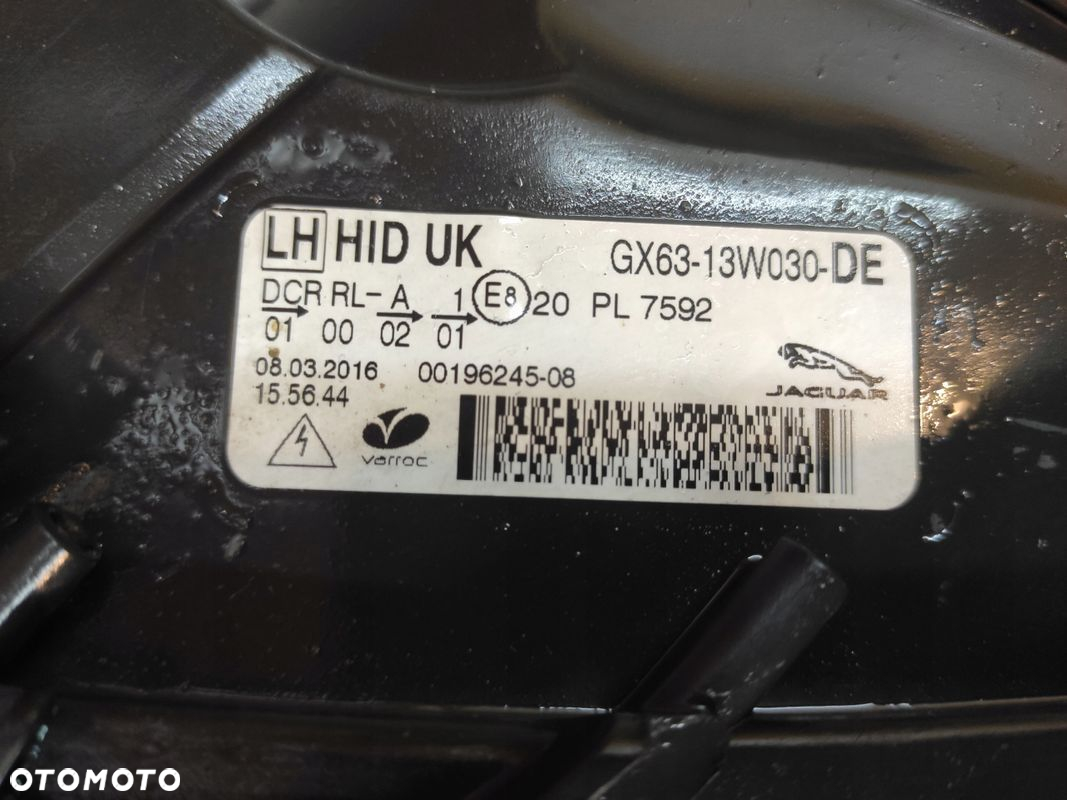 JAGUAR XF II X260 3.0D LAMPA XENON LEWY PRZÓD LEWA PRZEDNIA ORYGINAŁ UK - 8